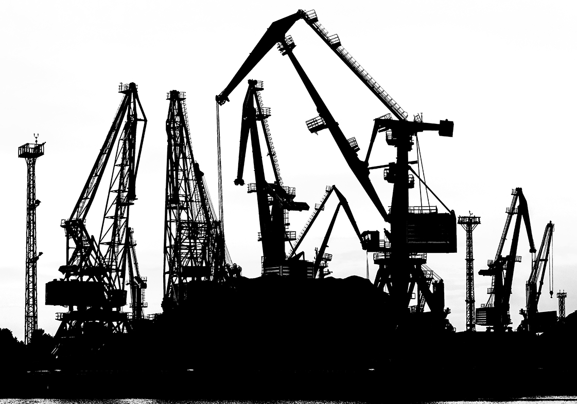 Cranes and coal in Riga